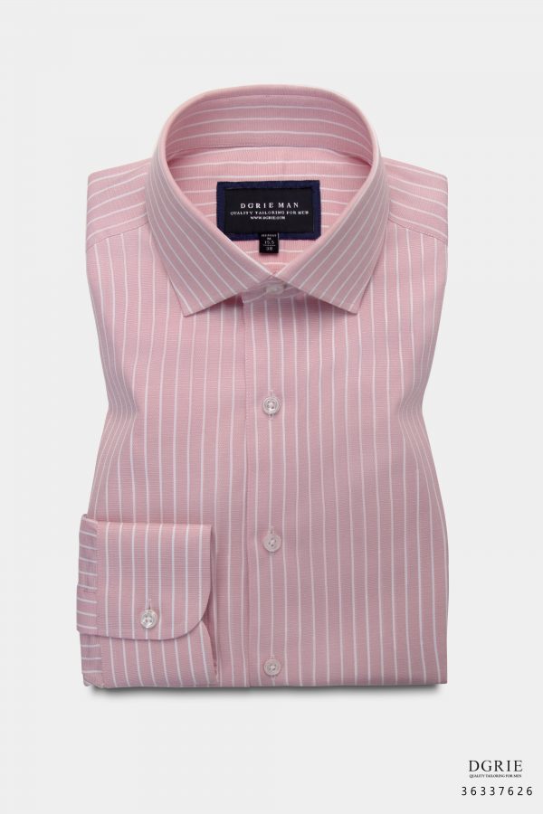 pink fc 2tone 1cm stripe collar cotton shirt dgrie 3