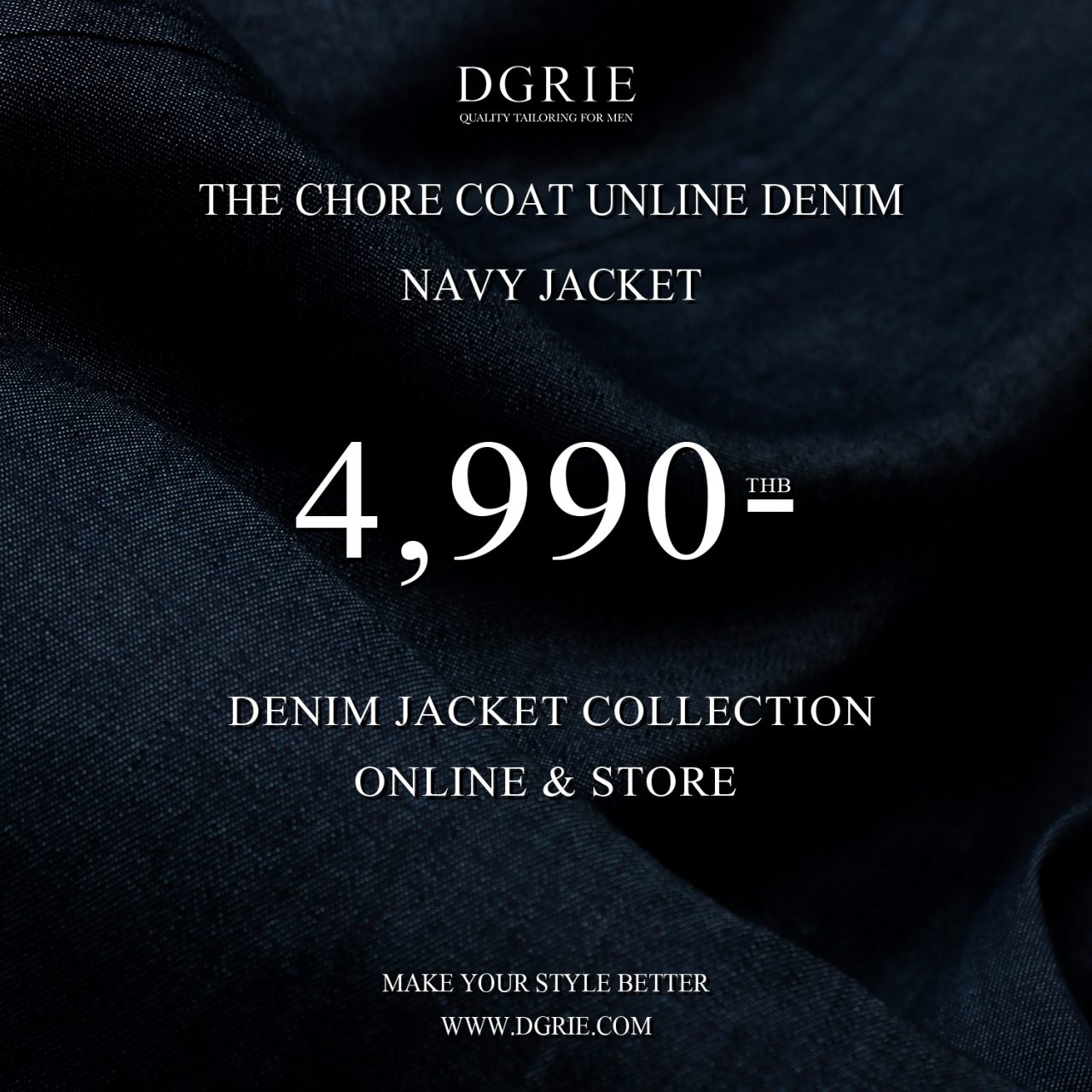 LINE ALBUM sku 77224624 THE CHORE COAT UNLINE DENIM NAVY ๒๓๑๒๑๒ 6