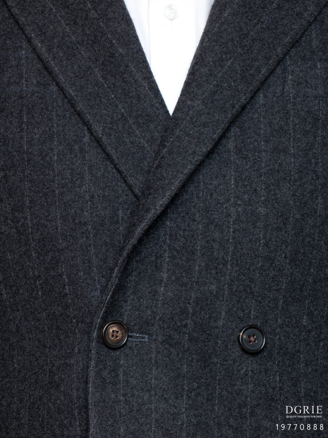 LINE ALBUM sku 19770888 dark gray double breasted stripe ๒๔๐๔๒๒ 6