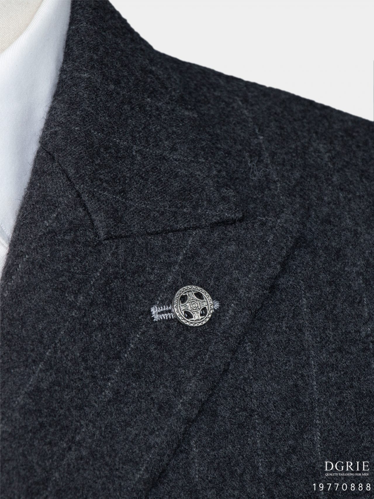 LINE ALBUM sku 19770888 dark gray double breasted stripe ๒๔๐๔๒๒ 7