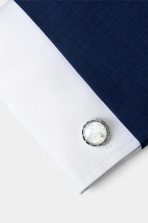 07 sku 81656306 WHITE STONER CUFFLINK SILVER mock up 0