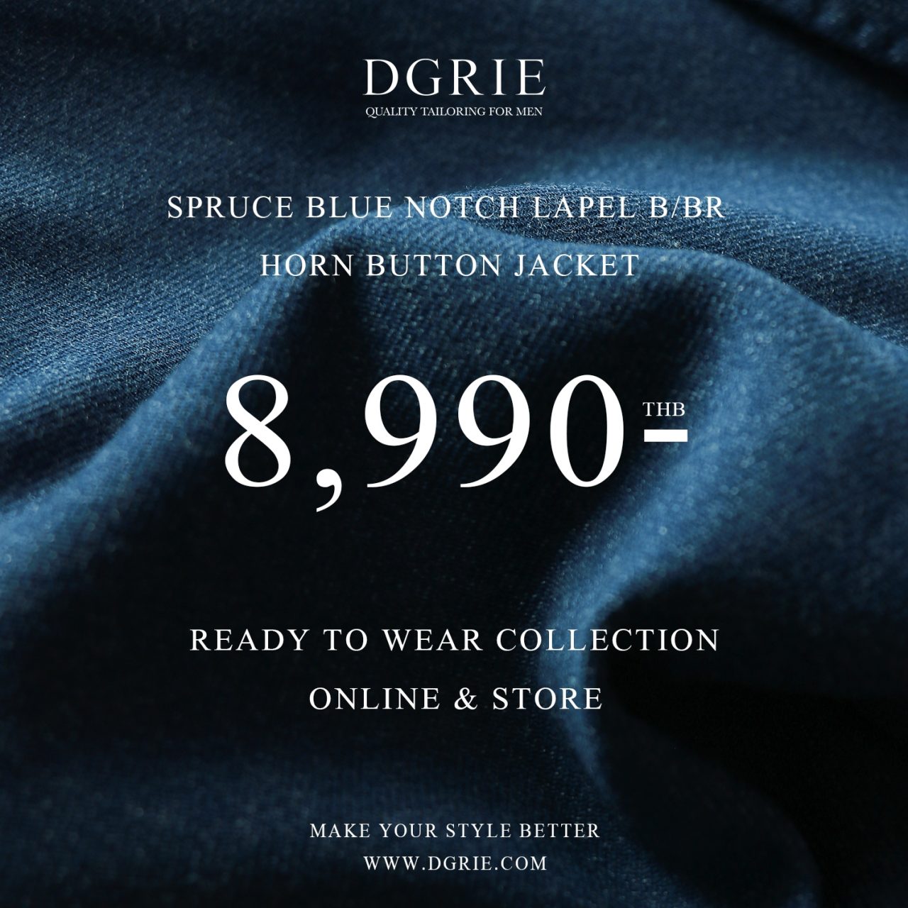 LINE ALBUM spruce blue notch lapel bbr horn button 250723 1