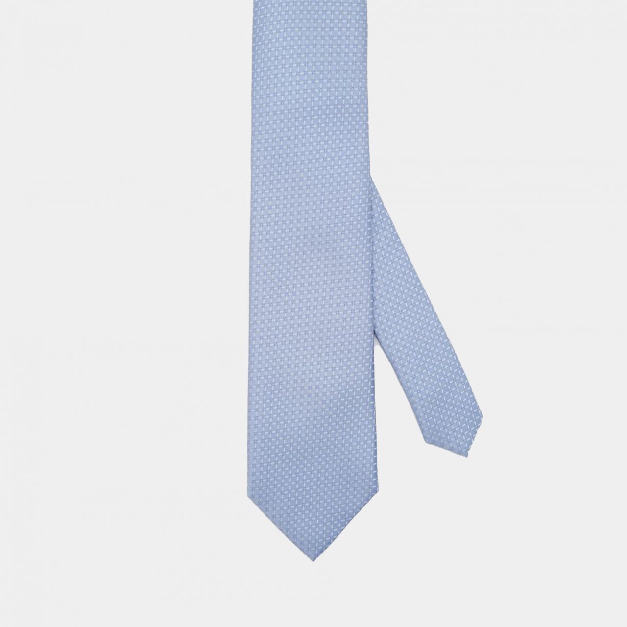 blue small check necktie dgrie 1
