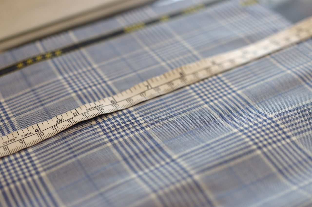 Custom Zegna Jacket Blue Prince of Wales - 90% W / 10% S