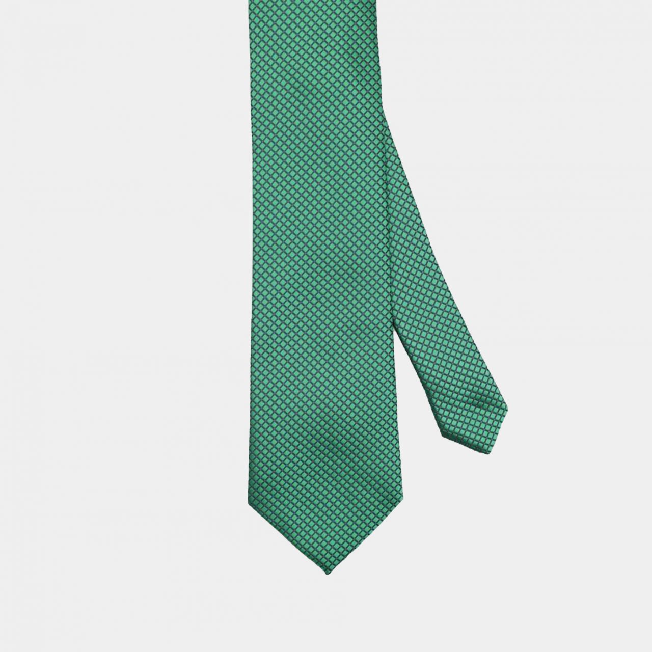 green mini check blue necktie dgrie