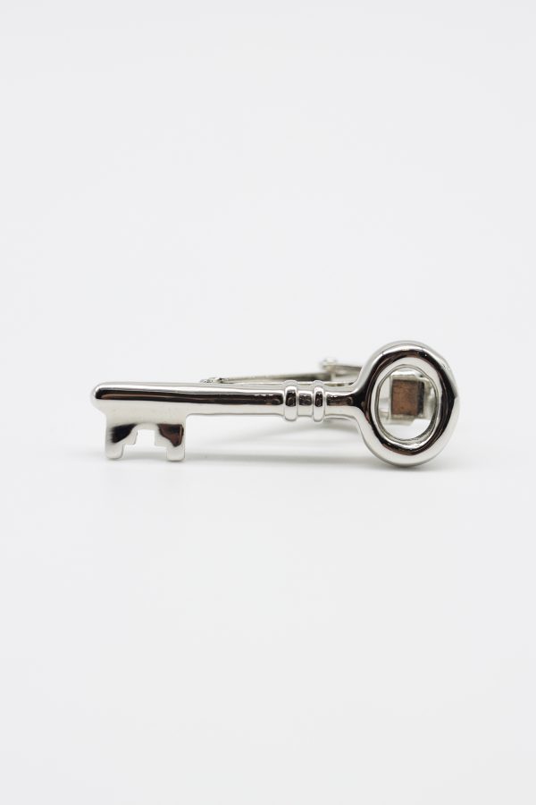silver key tie clip dgrie