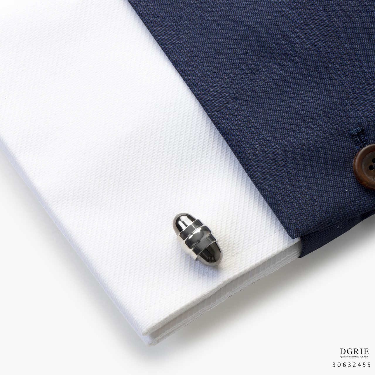 black rugby cufflink dgrie 1