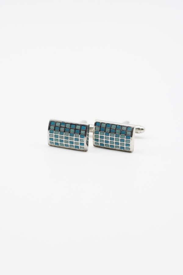 rectangulay aqua cufflink dgrie