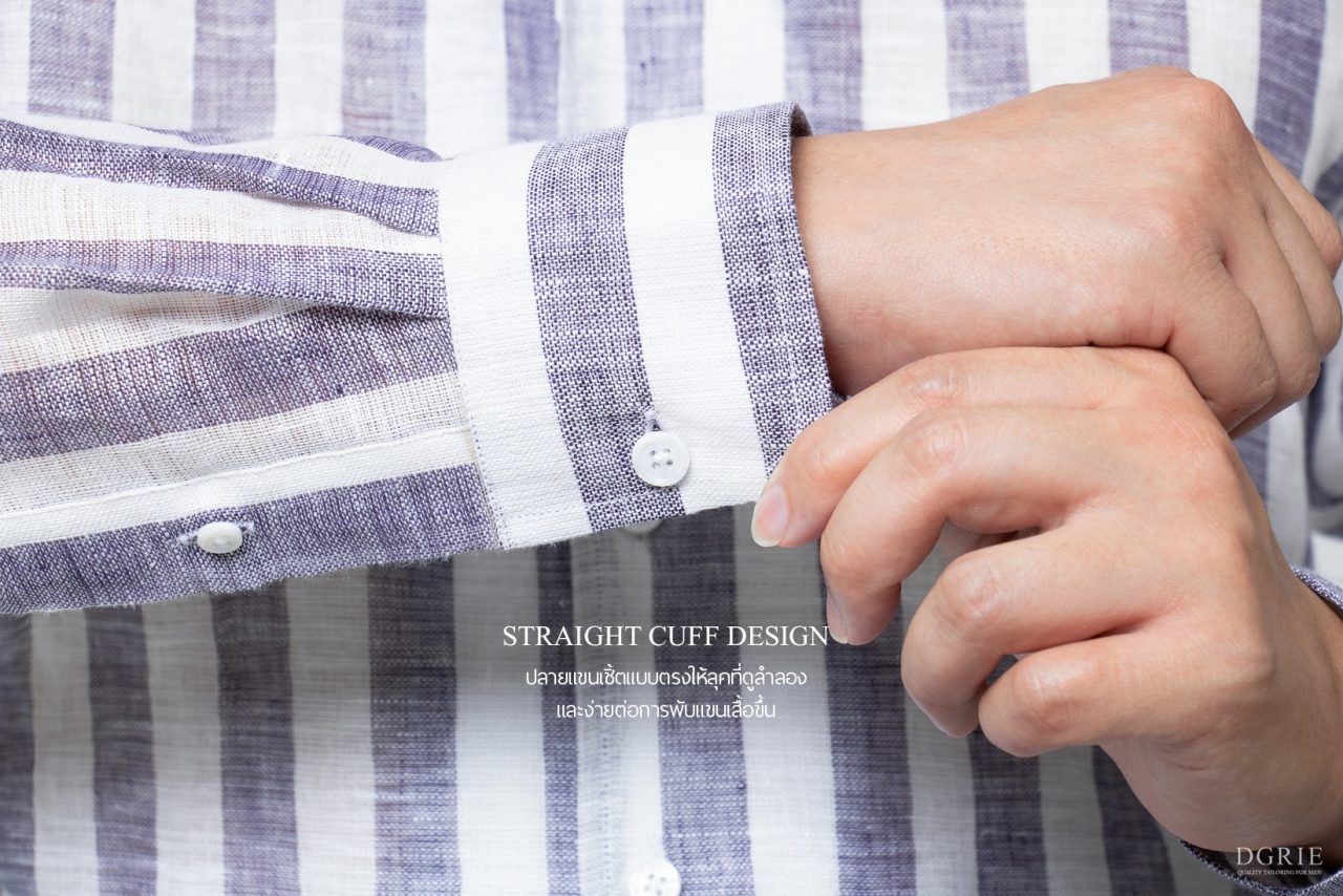 heavy navy stripe linen shirt dgrie 3