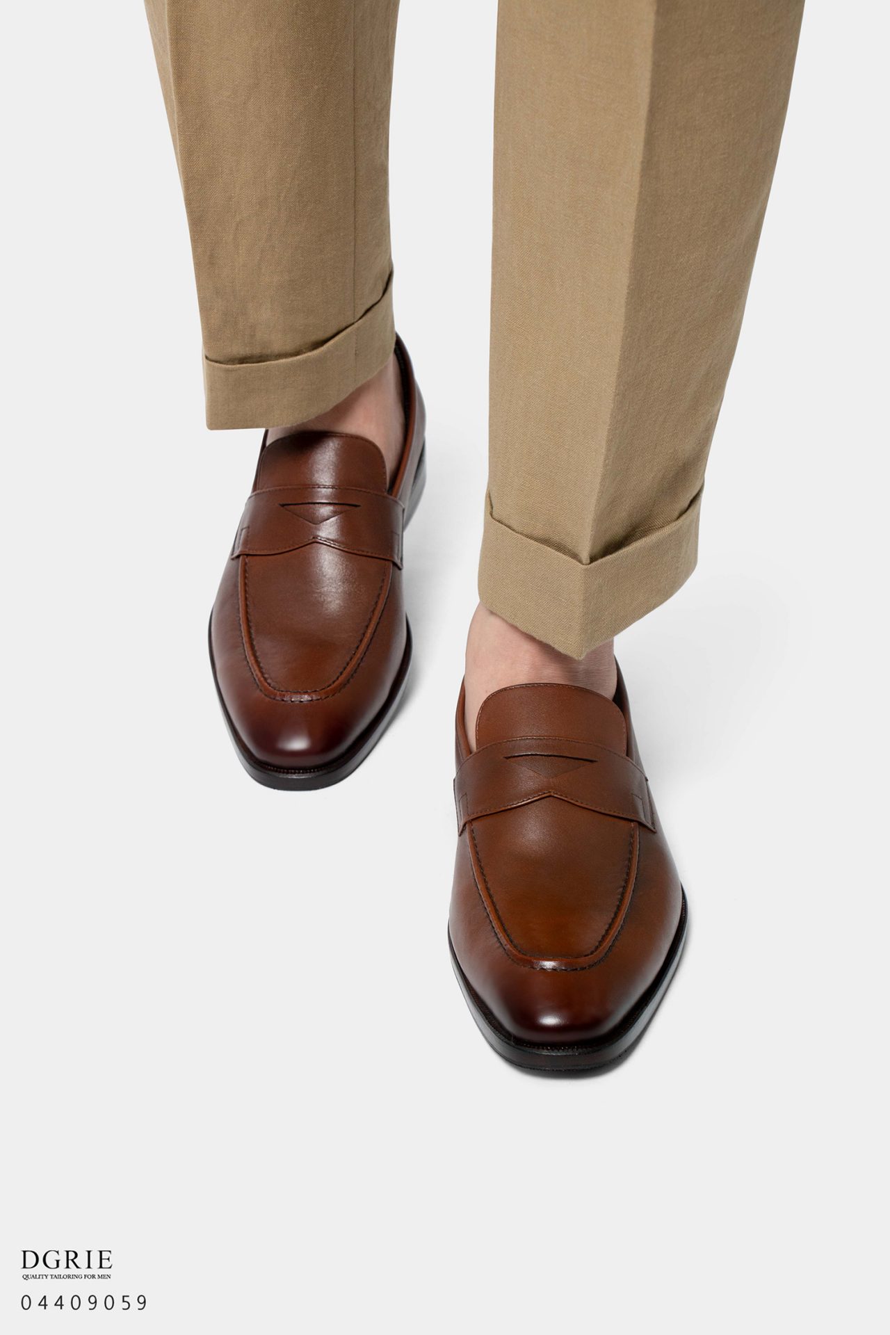 cognac premium penny loafer shoes dgrie 1