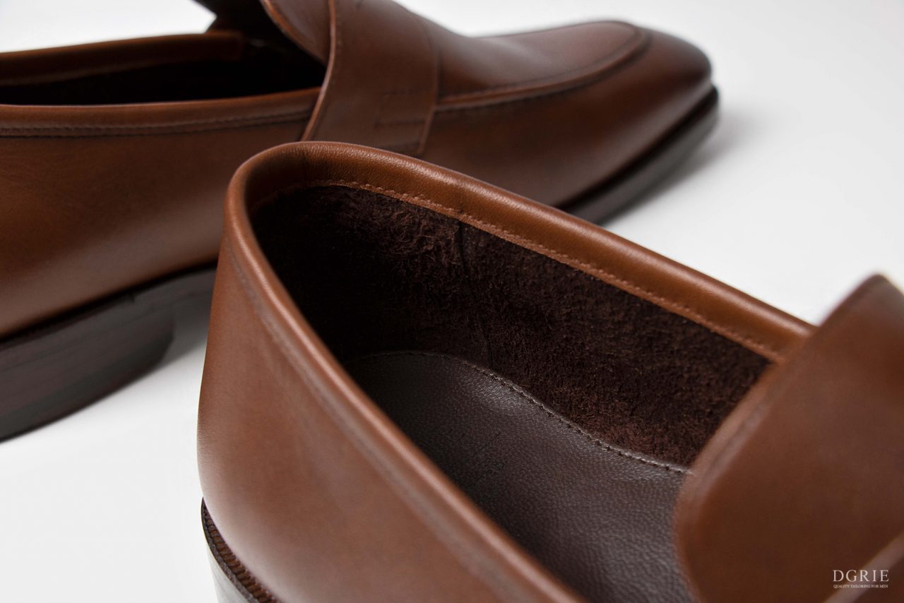 cognac premium penny loafer shoes dgrie