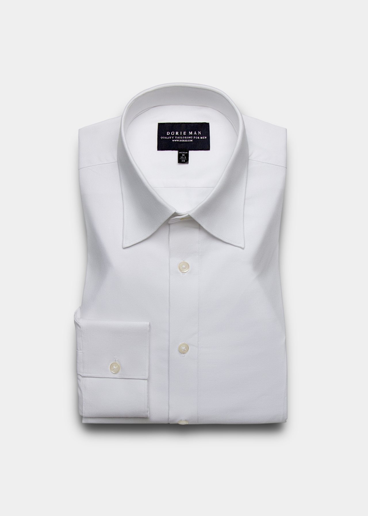 d18 straight point collar white s02 shirt dgrie