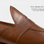 dgrie cognac full strap penny loafer shoes dgrie 3