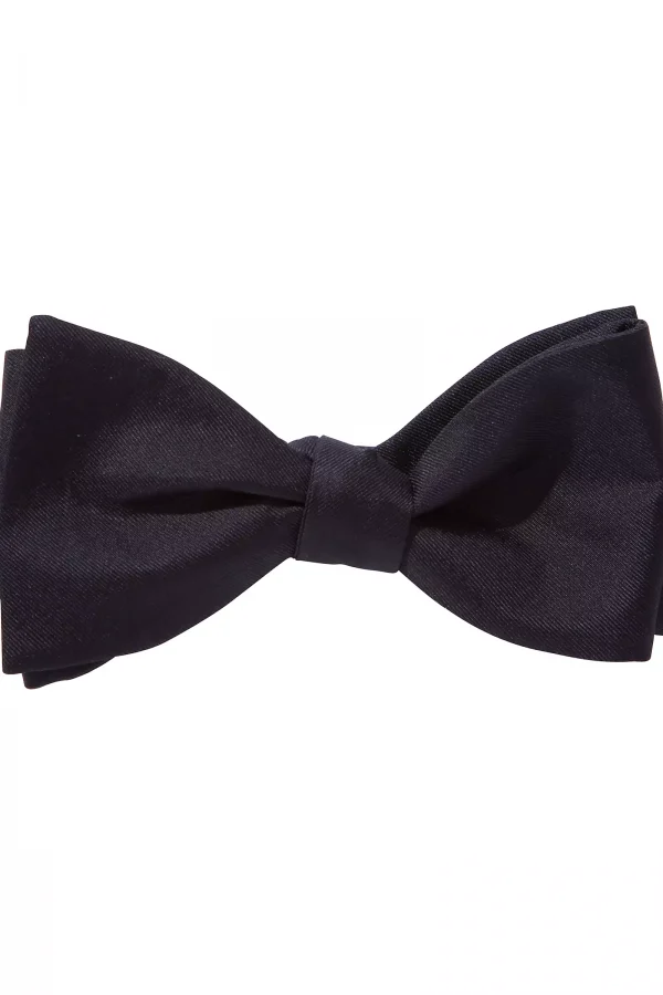 self tie bow tie plain black dgrie