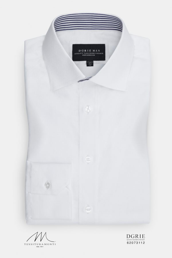 monti white dot spread collar shirt dgrie