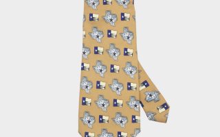 brown flag amp map necktie dgrie