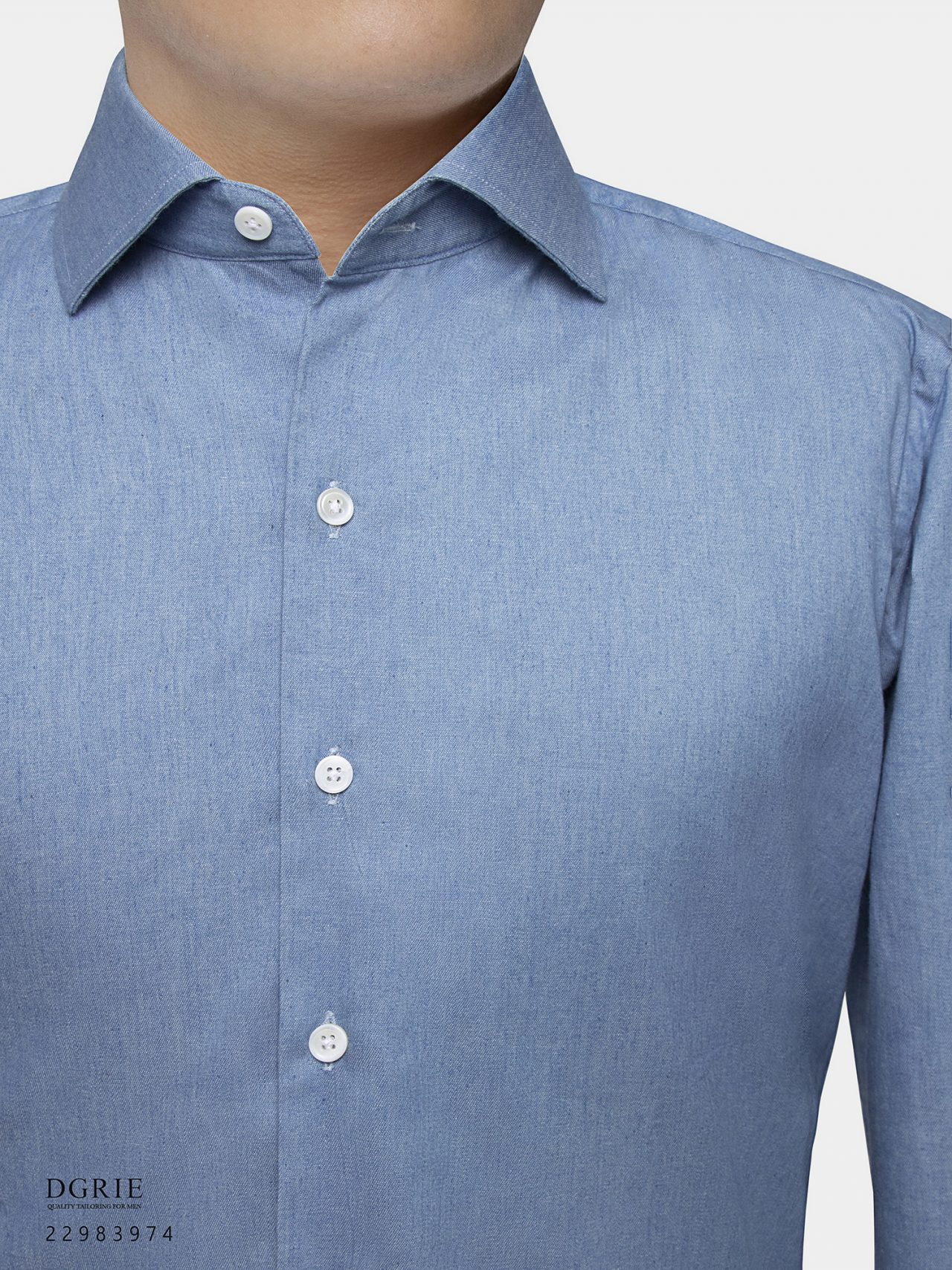 dgrie italian blue bleached denim spread collar shirts dgrie 1
