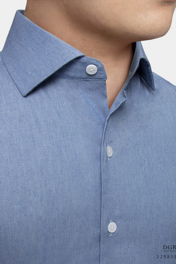 dgrie italian blue bleached denim spread collar shirts dgrie 2