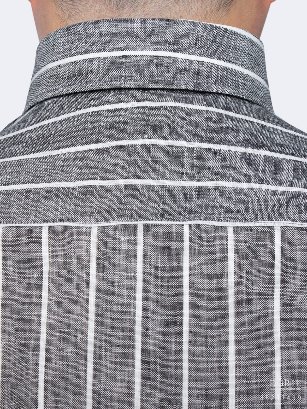 dgrie linen grayampwhite strip button down collar shirt dgrie 6
