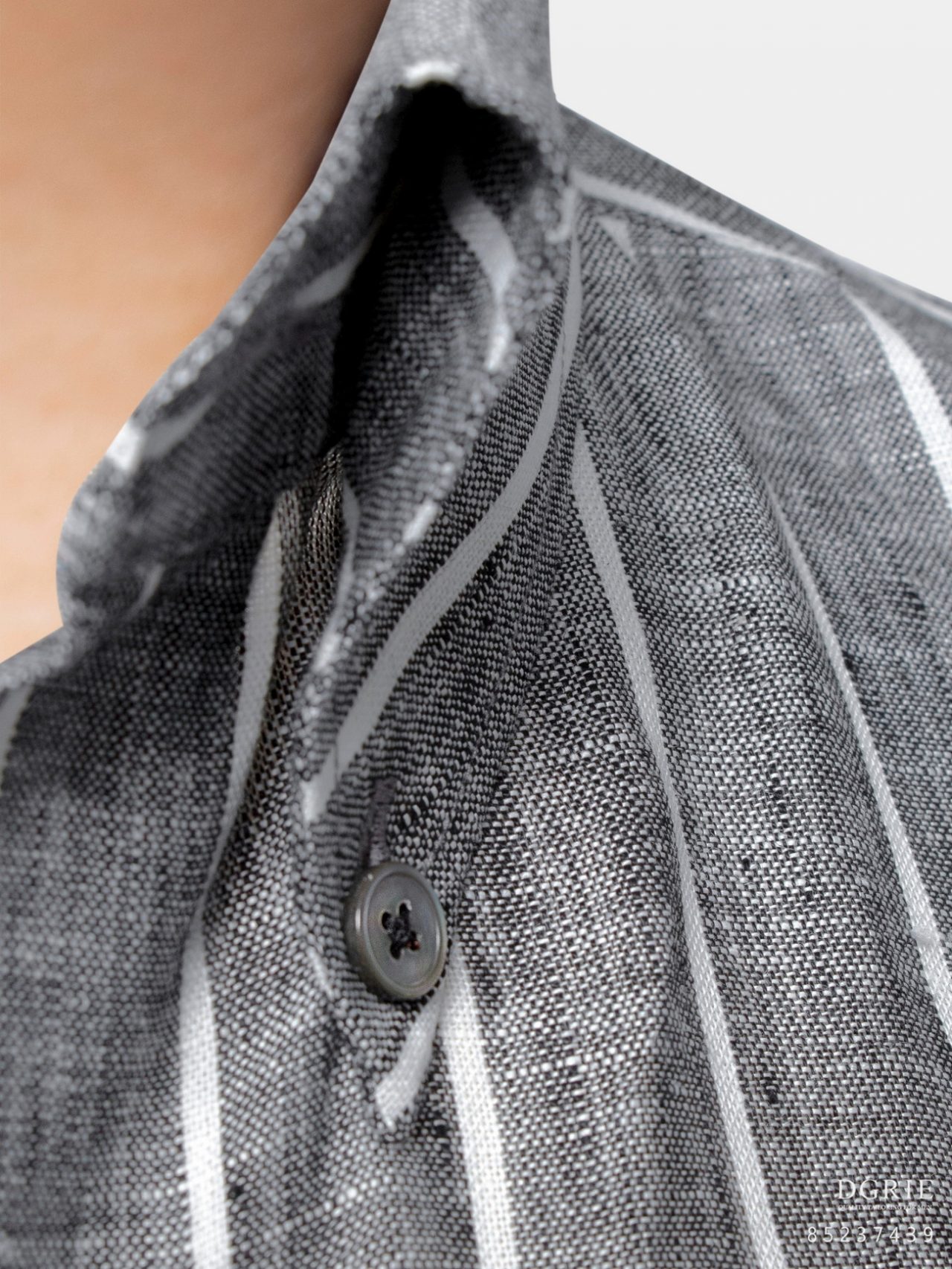 dgrie linen grayampwhite strip button down collar shirt dgrie 9