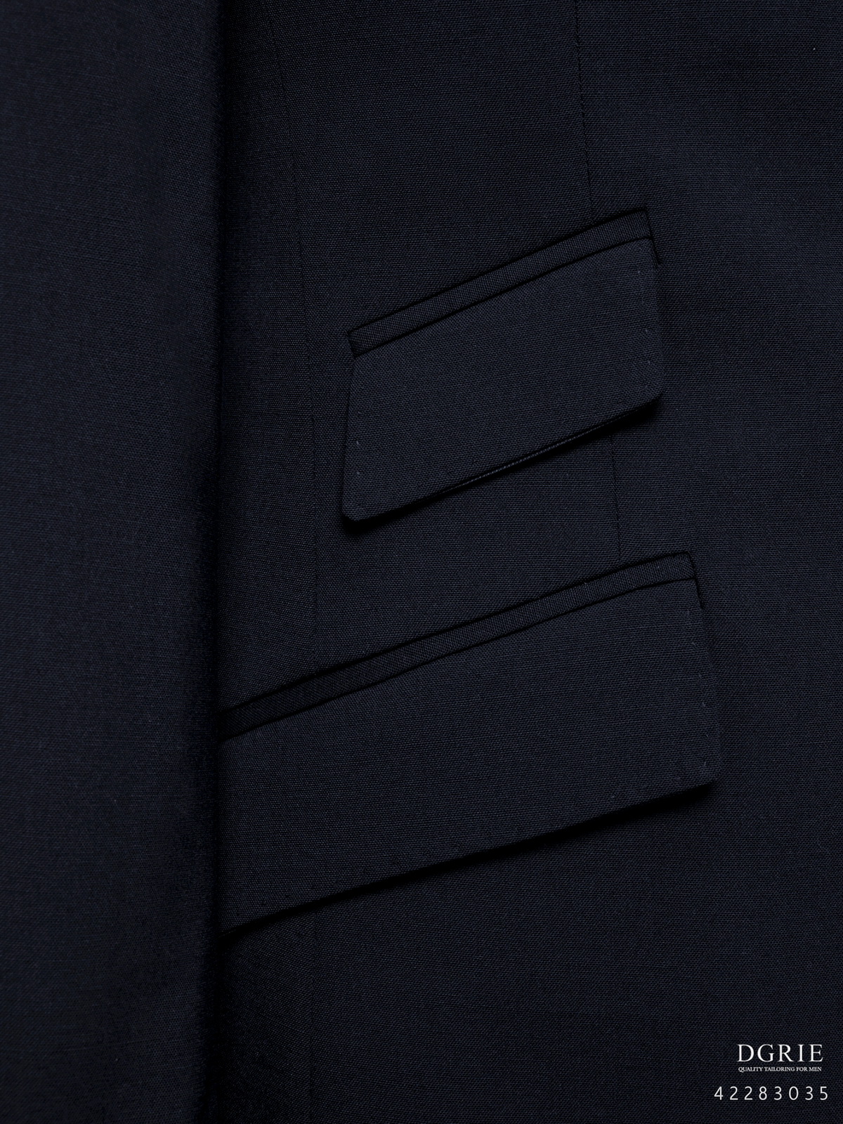 dgrie premim dark navy wool spandex suit dgrie 3