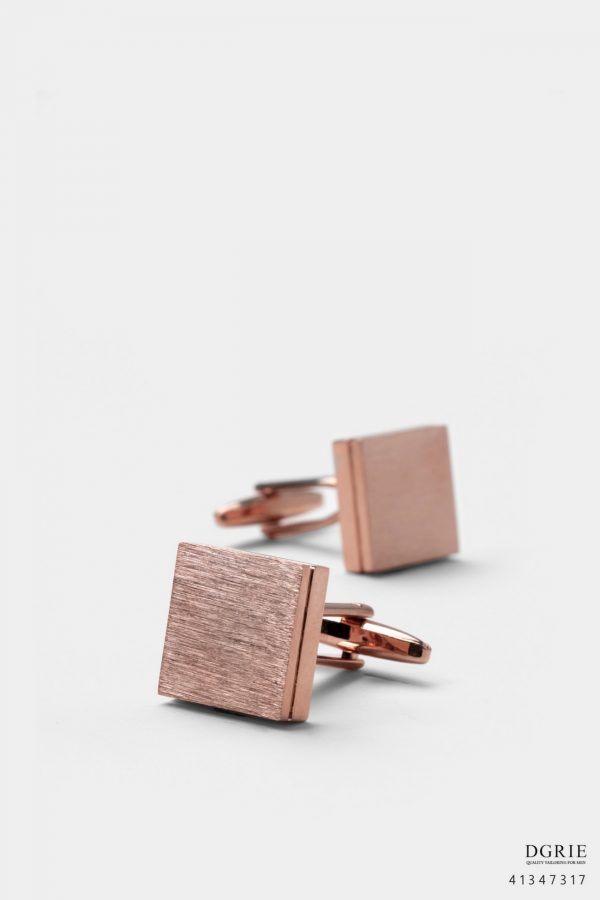 square pink gold polished pattern cufflink dgrie 2