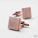 square pink gold polished pattern cufflink dgrie 3