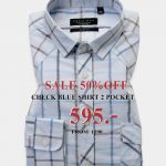 check blue shirt 2 pocket 2 outlet dgrie