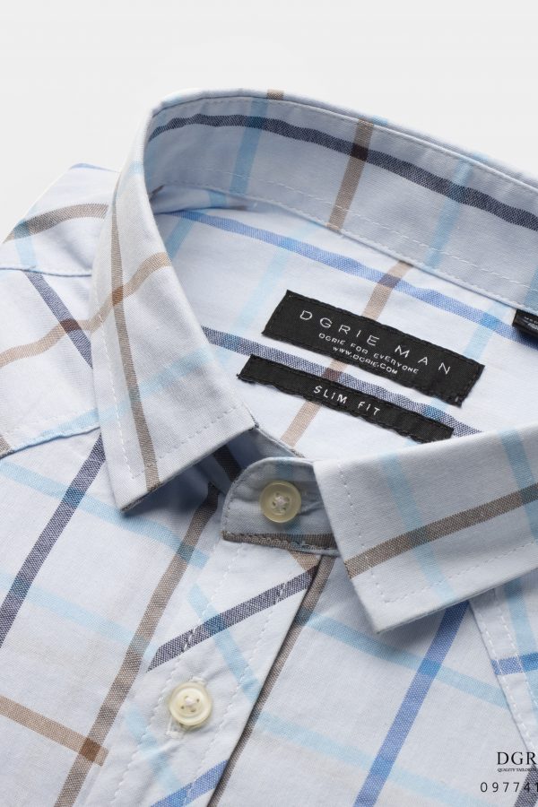 check blue shirt 2 pocket 2 outlet dgrie 5