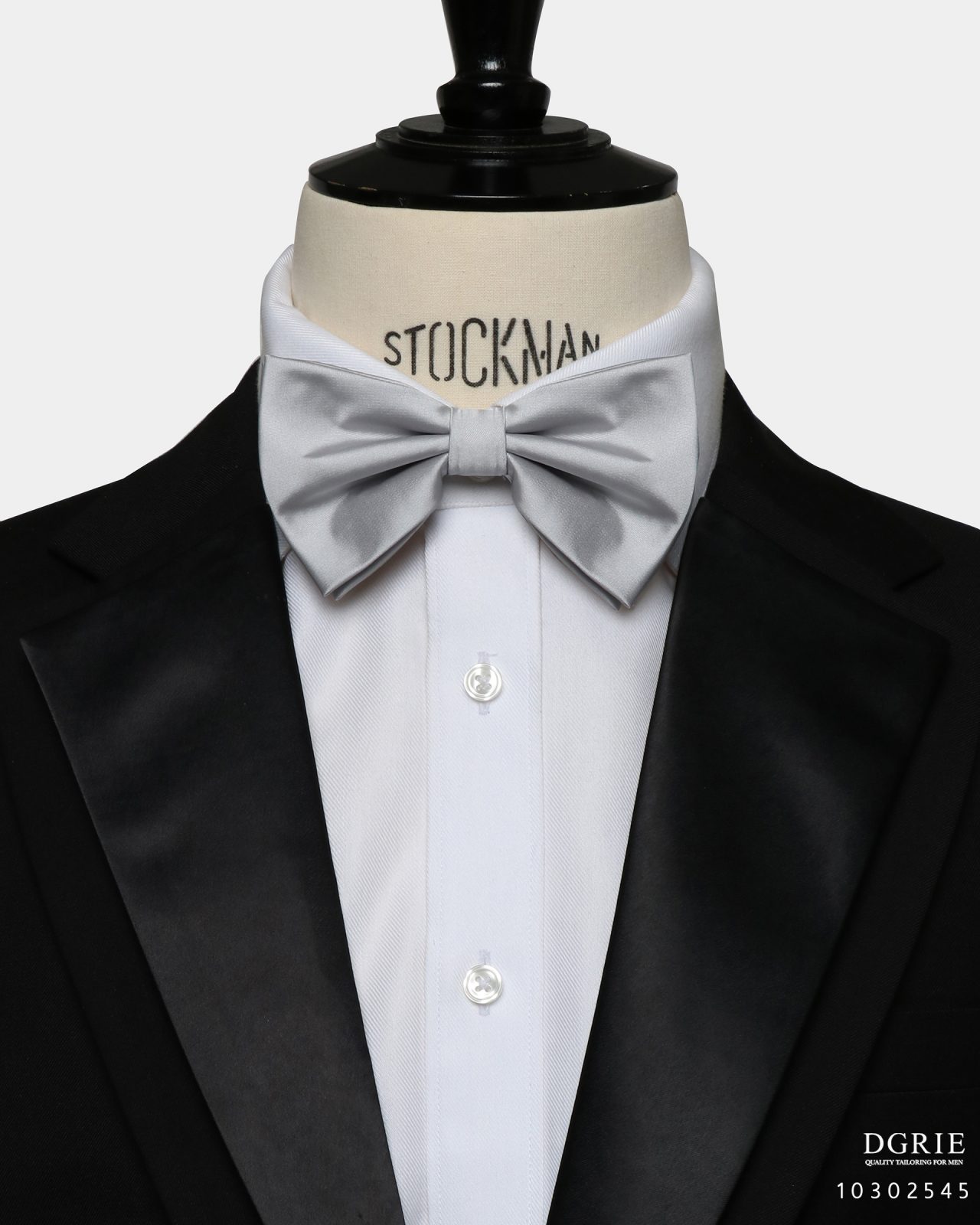 grey silk bowtie dgrie 1