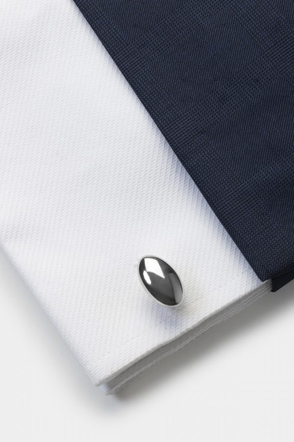 oval ball silver cufflink dgrie
