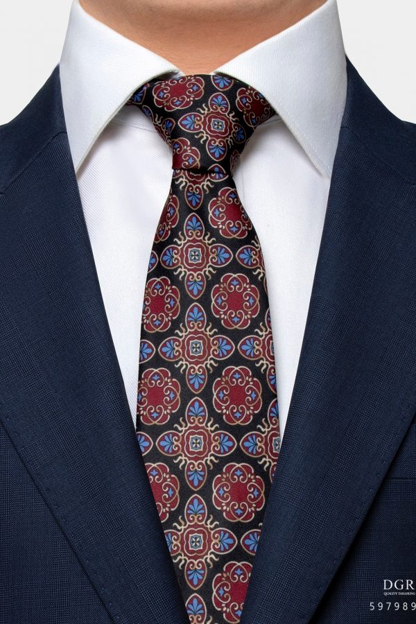 premium geen flower red necktie dgrie 5
