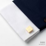 square gold polished pattern cufflink dgrie 1