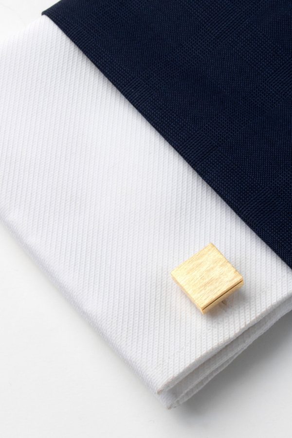 square gold polished pattern cufflink dgrie 1