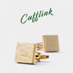 square gold polished pattern cufflink dgrie