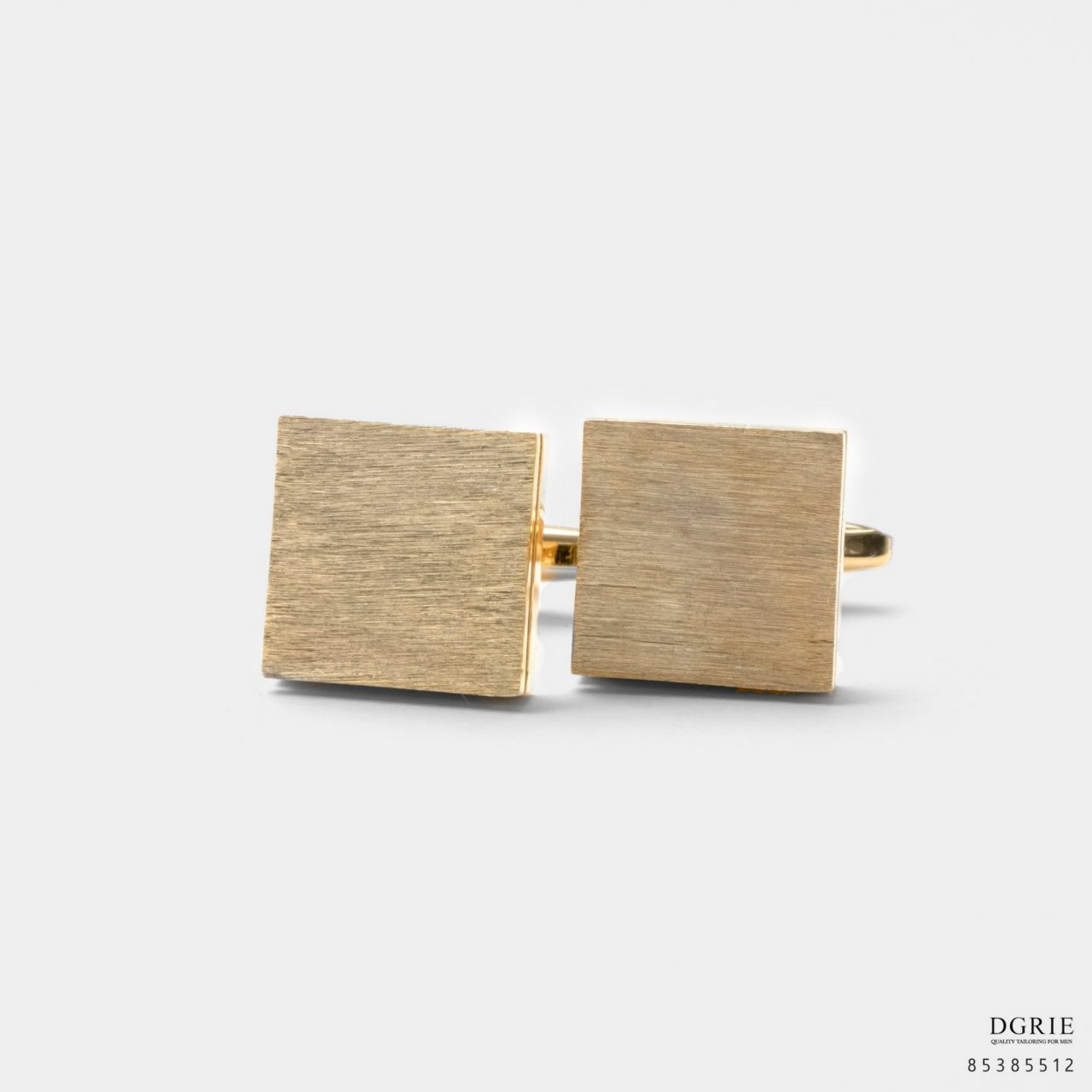 square gold polished pattern cufflink dgrie 3