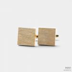 square gold polished pattern cufflink dgrie 3