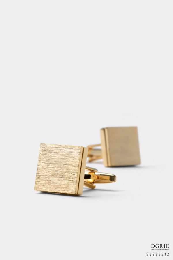 square gold polished pattern cufflink dgrie 4