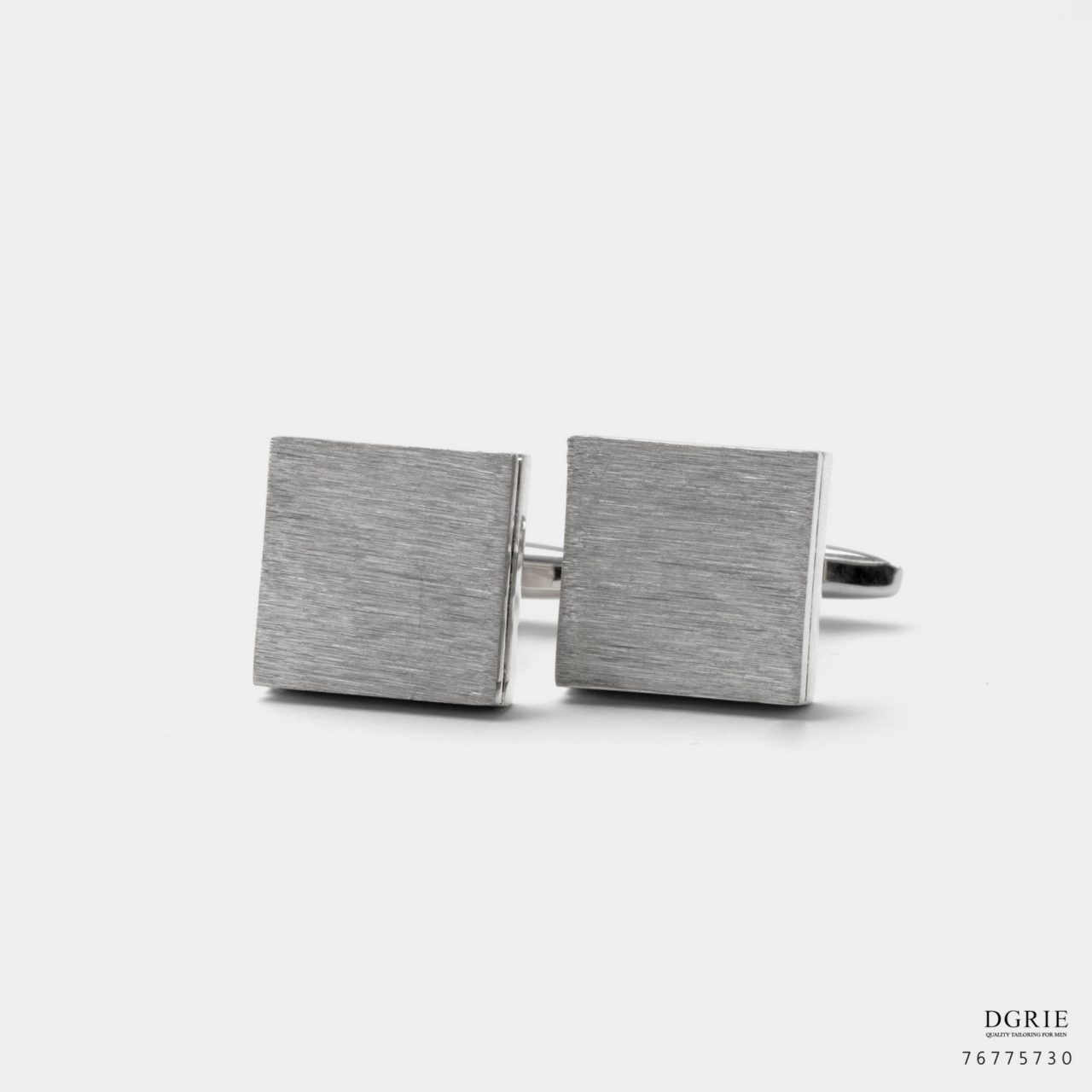 square sliver polished pattern cufflink dgrie 1