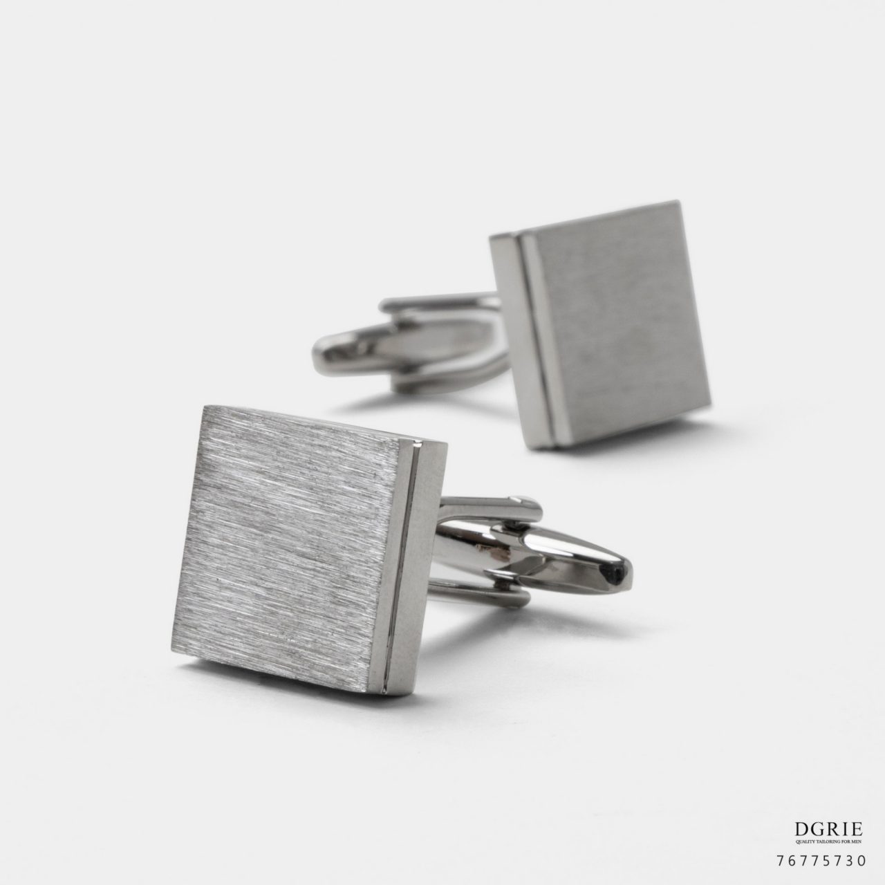 square sliver polished pattern cufflink dgrie 2