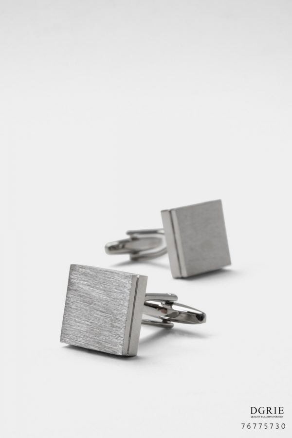 square sliver polished pattern cufflink dgrie 3