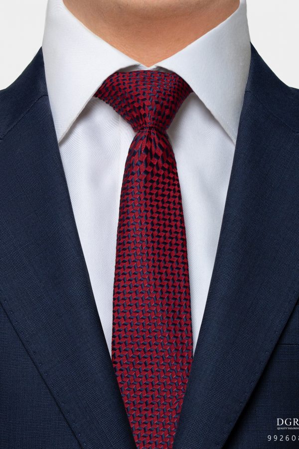 arrow graphic two tone on red 3 inch necktie dgrie 1