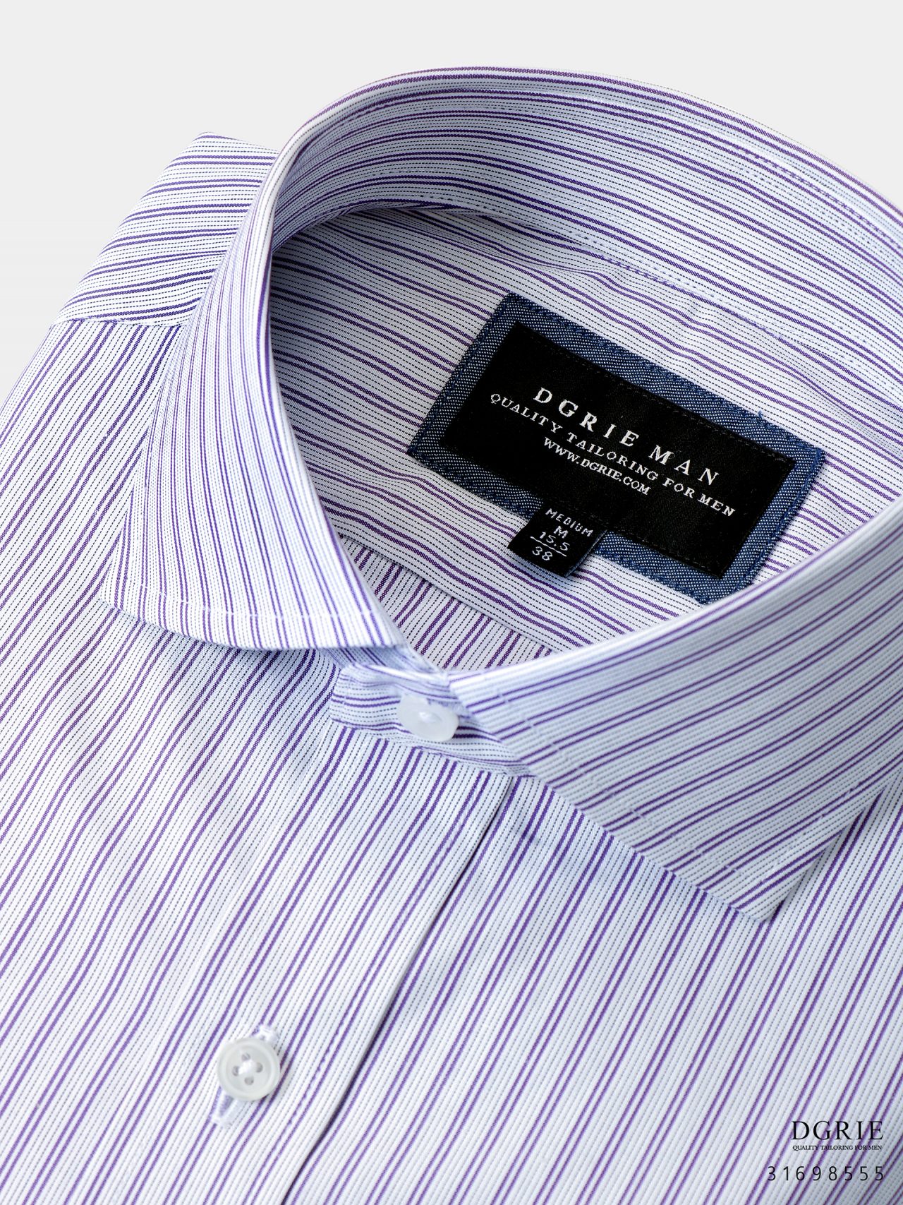 cotton double stripes purpleampwhite pw curve collar shirt dgrie 1