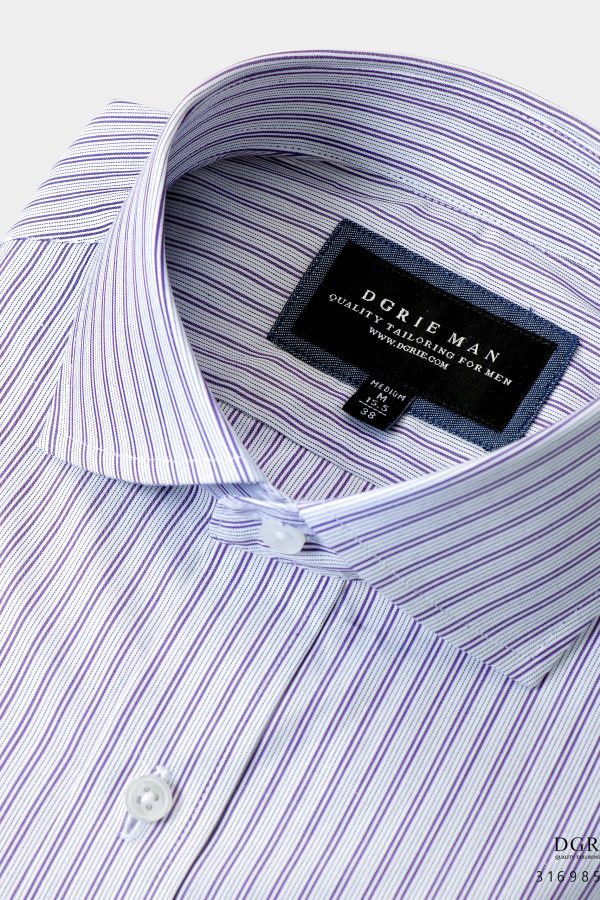 cotton double stripes purpleampwhite pw curve collar shirt dgrie 1