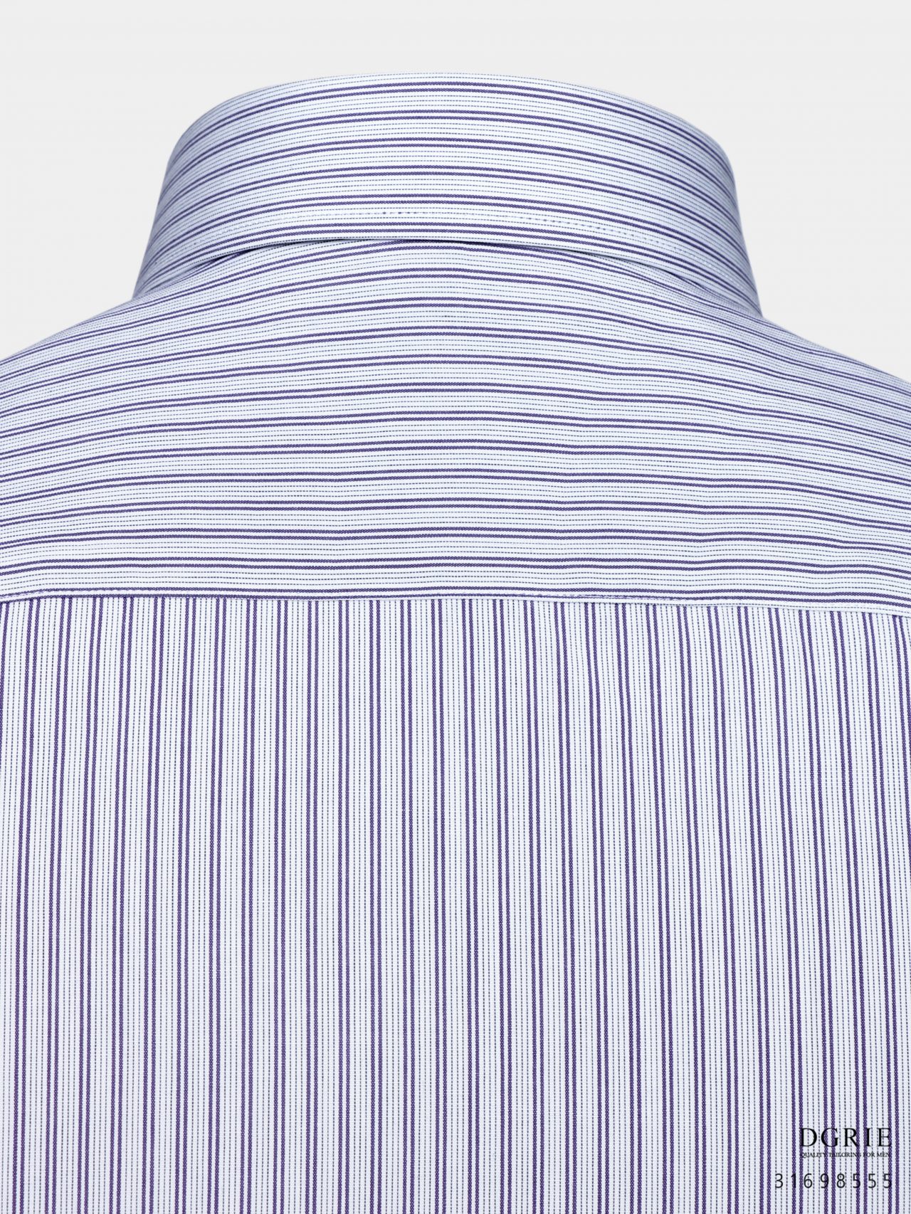 cotton double stripes purpleampwhite pw curve collar shirt dgrie