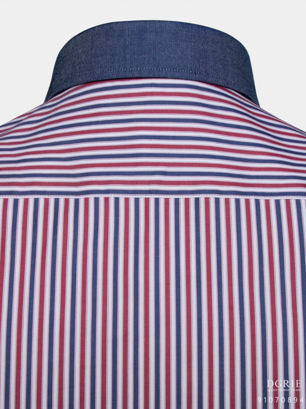 cotton triple tone stripes navy collar nr shirt dgrie 4