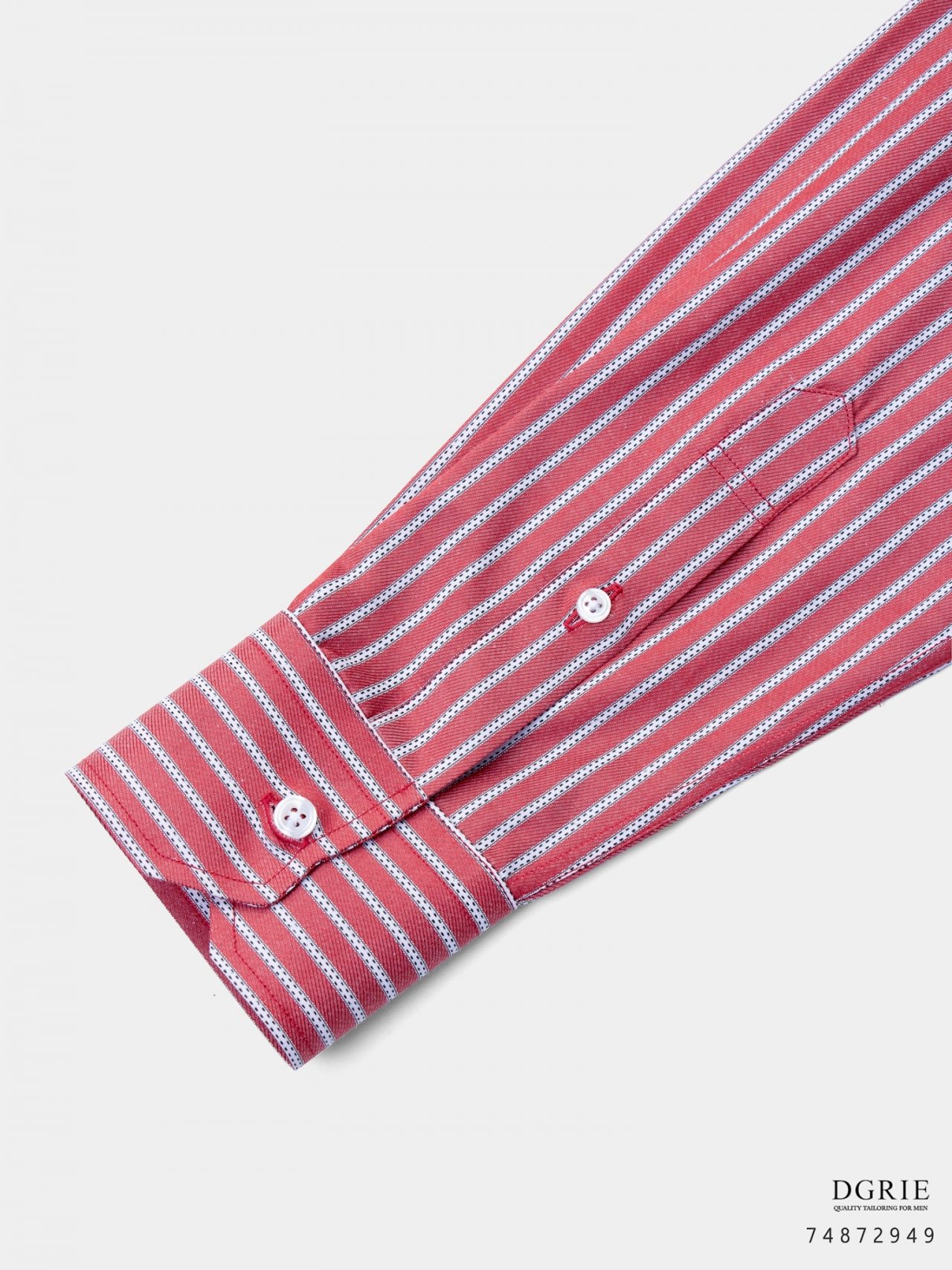 cotton stripe 1cm white pattern stitch spread collar shirt dgrie 20
