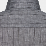 poland linen gray stripe 2cm gb spared collar shirt dgrie