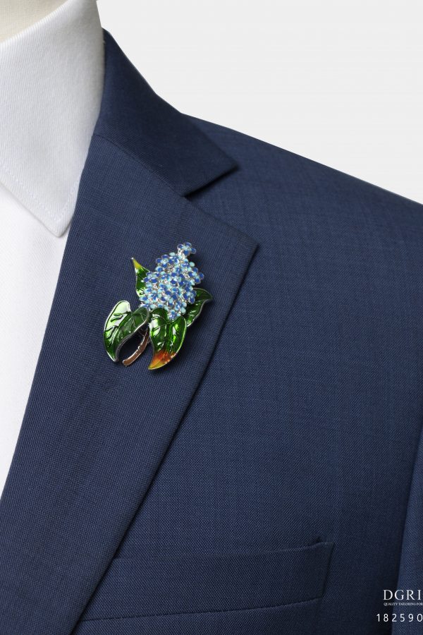 blue cyclamen flower brooch dgrie