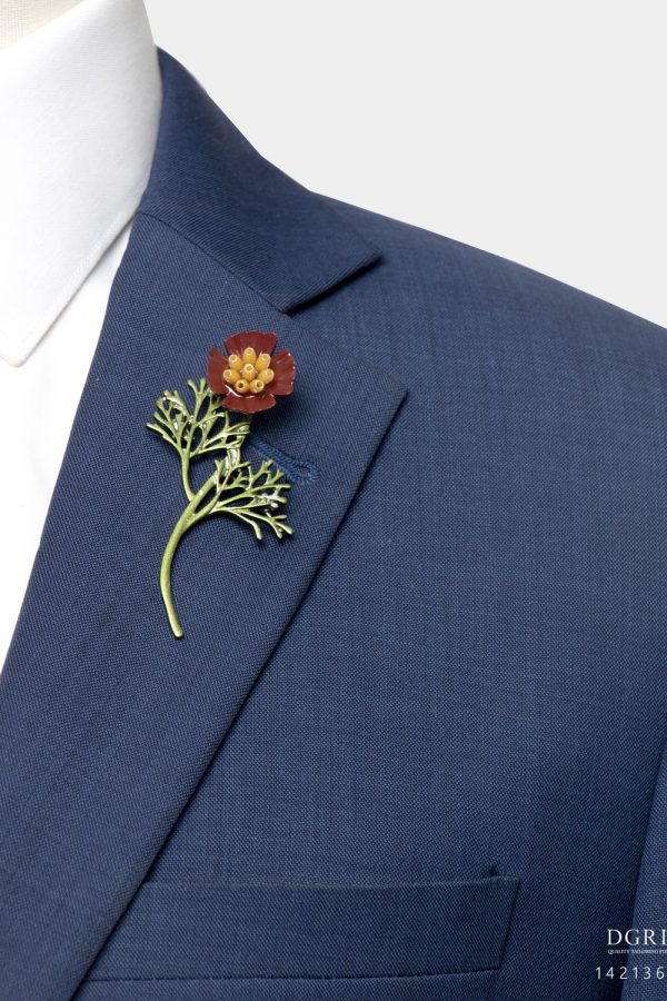 burgundy red cosmos flower brooch dgrie 1